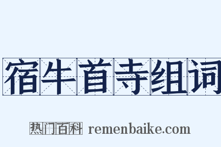 宿牛首寺组词是什么意思的图片